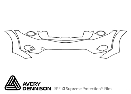 Nissan Murano 2009-2010 Avery Dennison Clear Bra Bumper Paint Protection Kit Diagram