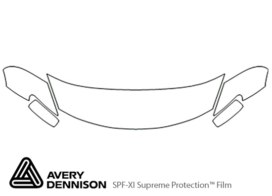 Nissan Murano 2009-2014 Avery Dennison Clear Bra Hood Paint Protection Kit Diagram