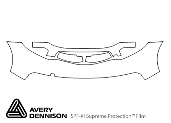 Nissan Murano 2011-2014 Avery Dennison Clear Bra Bumper Paint Protection Kit Diagram