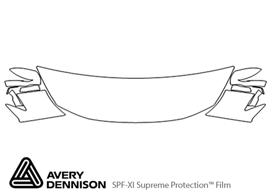 Nissan Murano 2015-2023 Avery Dennison Clear Bra Hood Paint Protection Kit Diagram