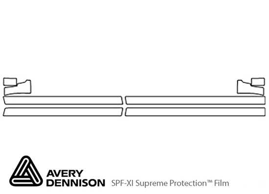 Nissan NV 2012-2021 Avery Dennison Clear Bra Door Cup Paint Protection Kit Diagram