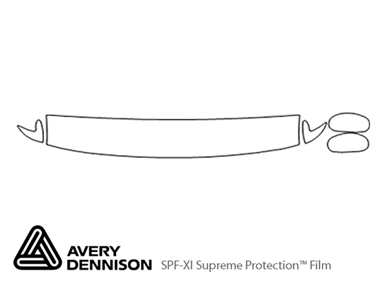 Nissan Pathfinder 1996-1999 Avery Dennison Clear Bra Hood Paint Protection Kit Diagram