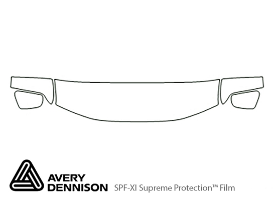 Nissan Pathfinder 2005-2007 Avery Dennison Clear Bra Hood Paint Protection Kit Diagram