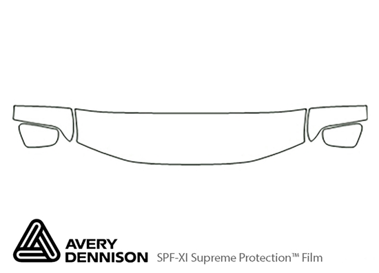 Nissan Pathfinder 2005-2012 Avery Dennison Clear Bra Hood Paint Protection Kit Diagram