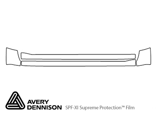 Nissan Pathfinder 2005-2012 Avery Dennison Clear Bra Door Cup Paint Protection Kit Diagram