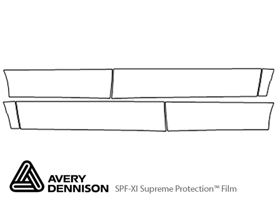 Nissan Pathfinder 2017-2020 Avery Dennison Clear Bra Door Cup Paint Protection Kit Diagram