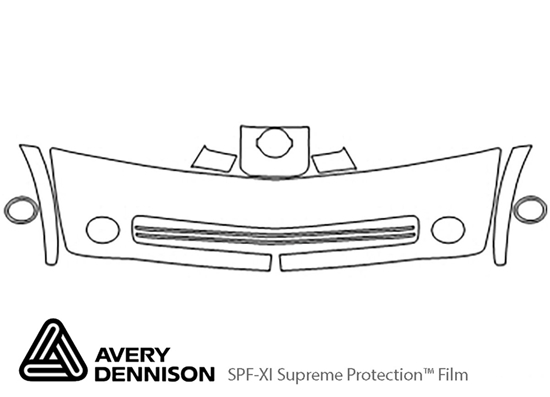 Nissan Quest 2004-2006 Avery Dennison Clear Bra Bumper Paint Protection Kit Diagram