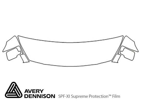 Nissan Quest 2004-2009 Avery Dennison Clear Bra Hood Paint Protection Kit Diagram