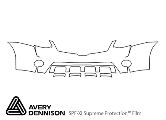 Nissan Rogue 2008-2010 Avery Dennison Clear Bra Bumper Paint Protection Kit Diagram