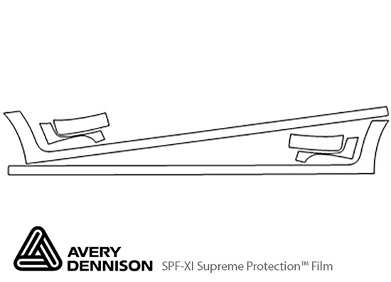 Nissan Sentra 2007-2012 Avery Dennison Clear Bra Door Cup Paint Protection Kit Diagram