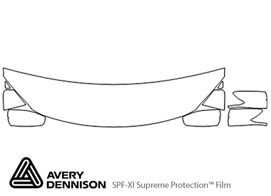 Nissan Sentra 2013-2015 Avery Dennison Clear Bra Hood Paint Protection Kit Diagram