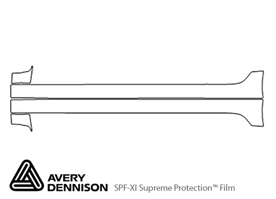 Nissan Sentra 2016-2019 Avery Dennison Clear Bra Door Cup Paint Protection Kit Diagram