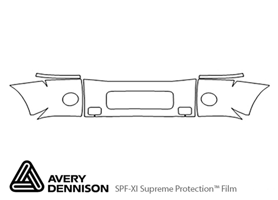 Nissan Titan 2004-2007 Avery Dennison Clear Bra Bumper Paint Protection Kit Diagram