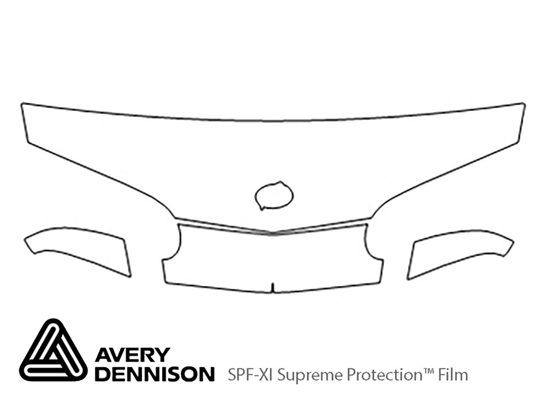 Oldsmobile Aurora 1995-1999 Avery Dennison Clear Bra Hood Paint Protection Kit Diagram