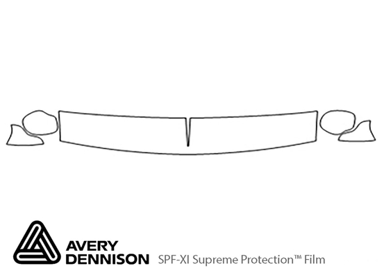 Oldsmobile Bravada 1998-2001 Avery Dennison Clear Bra Hood Paint Protection Kit Diagram