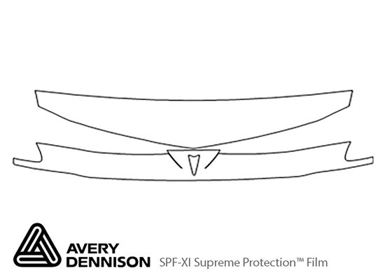 Pontiac Aztek 2001-2005 Avery Dennison Clear Bra Hood Paint Protection Kit Diagram