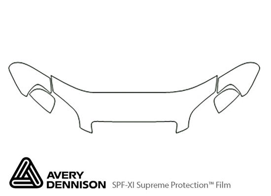 Pontiac G3 2009-2009 Avery Dennison Clear Bra Hood Paint Protection Kit Diagram