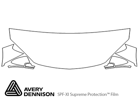 Pontiac G6 2005-2010 Avery Dennison Clear Bra Hood Paint Protection Kit Diagram