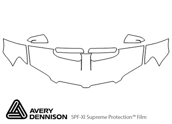 Pontiac G8 2008-2009 Avery Dennison Clear Bra Hood Paint Protection Kit Diagram