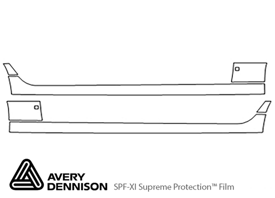 Pontiac G8 2008-2009 Avery Dennison Clear Bra Door Cup Paint Protection Kit Diagram