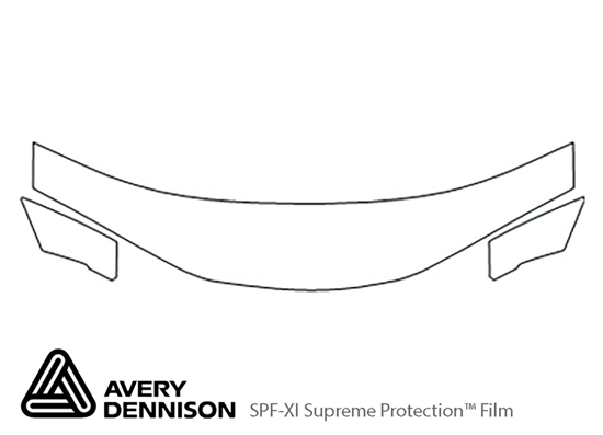 Pontiac Grand Am 1996-1998 Avery Dennison Clear Bra Hood Paint Protection Kit Diagram