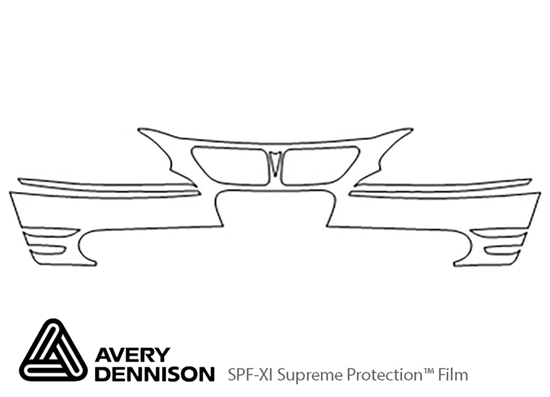 Pontiac Grand Am 1999-2003 Avery Dennison Clear Bra Bumper Paint Protection Kit Diagram