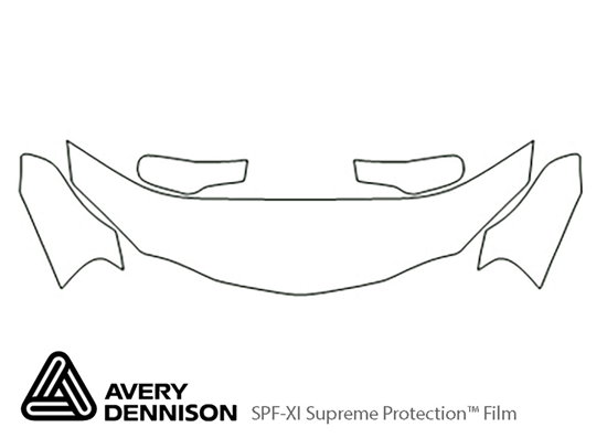 Pontiac Grand Prix 2004-2008 Avery Dennison Clear Bra Hood Paint Protection Kit Diagram