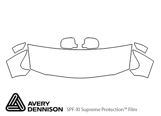 Pontiac Montana 2001-2005 Avery Dennison Clear Bra Hood Paint Protection Kit Diagram