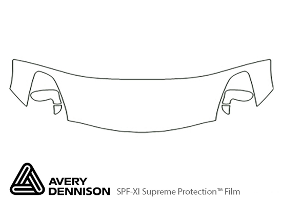 Pontiac Solstice 2006-2009 Avery Dennison Clear Bra Hood Paint Protection Kit Diagram