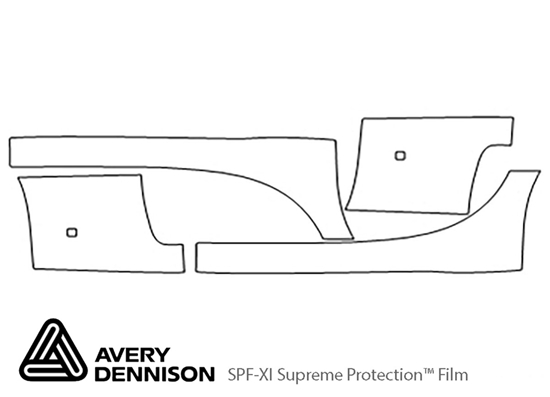 Pontiac Solstice 2006-2009 Avery Dennison Clear Bra Door Cup Paint Protection Kit Diagram