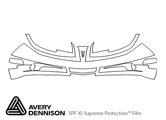 Pontiac Sunfire 2003-2005 Avery Dennison Clear Bra Bumper Paint Protection Kit Diagram