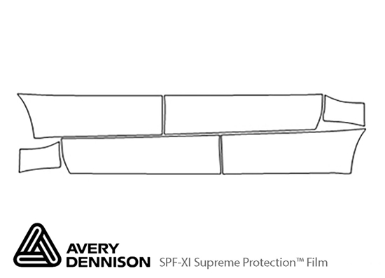 Pontiac Torrent 2006-2009 Avery Dennison Clear Bra Door Cup Paint Protection Kit Diagram