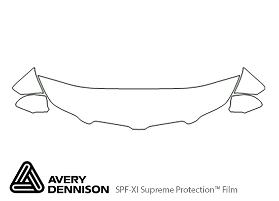 Pontiac Torrent 2006-2009 Avery Dennison Clear Bra Hood Paint Protection Kit Diagram