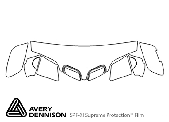 Pontiac Trans Port 1998-1998 Avery Dennison Clear Bra Hood Paint Protection Kit Diagram