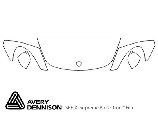 Porsche 718 Boxster 2017-2023 Avery Dennison Clear Bra Hood Paint Protection Kit Diagram