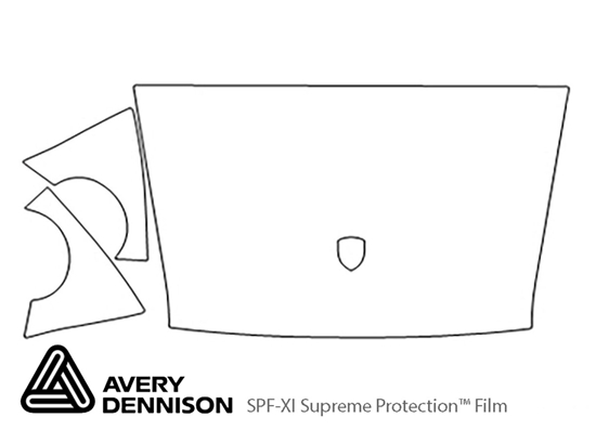 Porsche 911 1989-1994 Avery Dennison Clear Bra Hood Paint Protection Kit Diagram