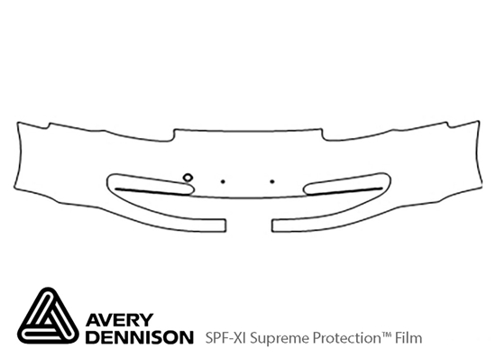 Porsche 911 1999-2001 Avery Dennison Clear Bra Bumper Paint Protection Kit Diagram