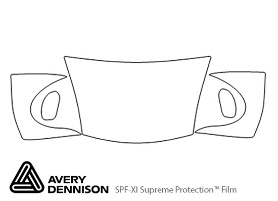 Porsche 911 1999-2001 Avery Dennison Clear Bra Hood Paint Protection Kit Diagram