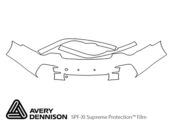 Porsche 911 2001-2006 Avery Dennison Clear Bra Bumper Paint Protection Kit Diagram