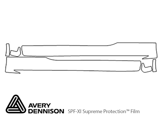 Porsche 911 2001-2006 Avery Dennison Clear Bra Door Cup Paint Protection Kit Diagram