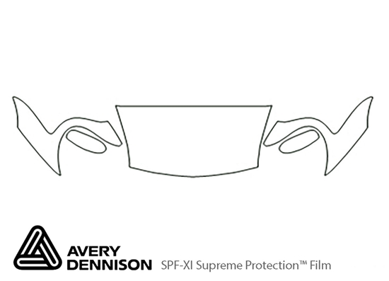 Porsche 911 2002-2004 Avery Dennison Clear Bra Hood Paint Protection Kit Diagram