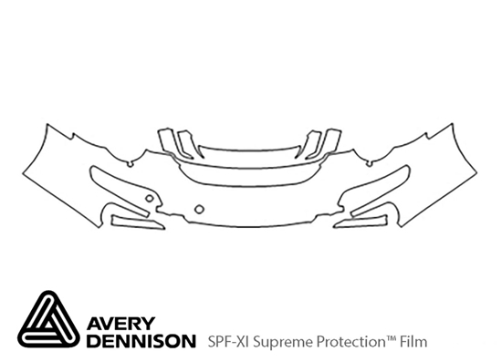 Porsche 911 2007-2009 Avery Dennison Clear Bra Bumper Paint Protection Kit Diagram