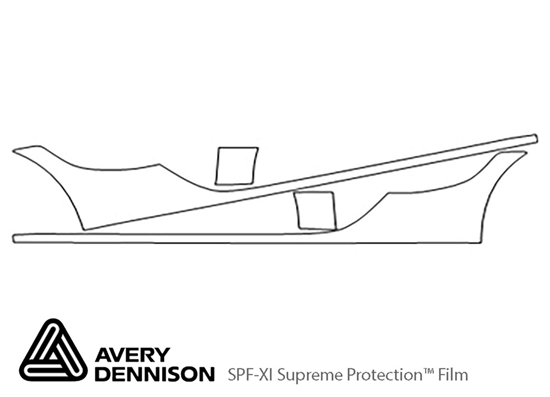 Porsche 911 2007-2012 Avery Dennison Clear Bra Door Cup Paint Protection Kit Diagram