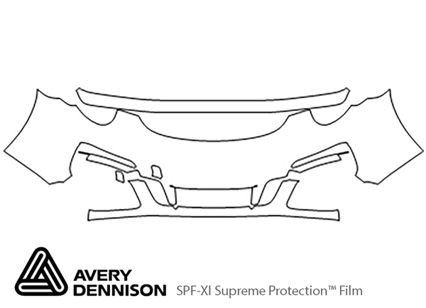 ##LONGDESCRIPTIONNAME2## Avery Dennison Clear Bra Bumper Paint Protection Kit Diagram