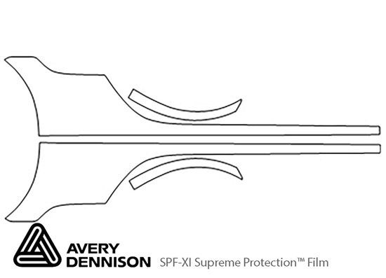 Porsche 911 2017-2019 Avery Dennison Clear Bra Door Cup Paint Protection Kit Diagram