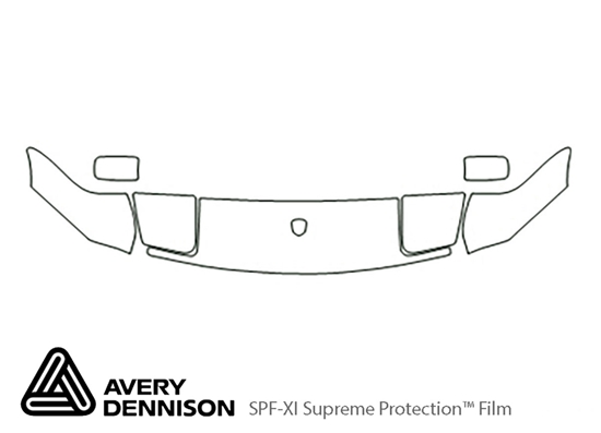 Porsche 944 1986-1991 Avery Dennison Clear Bra Hood Paint Protection Kit Diagram