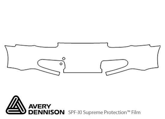 Porsche Boxster 1997-2002 Avery Dennison Clear Bra Bumper Paint Protection Kit Diagram