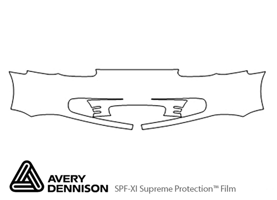 Porsche Boxster 2003-2004 Avery Dennison Clear Bra Bumper Paint Protection Kit Diagram