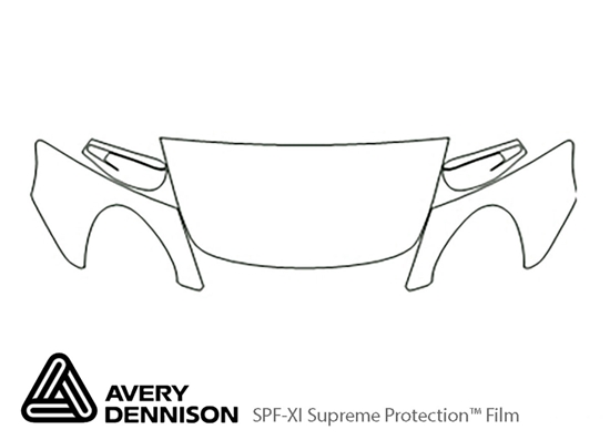 Porsche Boxster 2005-2008 Avery Dennison Clear Bra Hood Paint Protection Kit Diagram