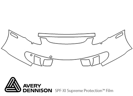 Porsche Carrera GT 2004-2005 Avery Dennison Clear Bra Bumper Paint Protection Kit Diagram